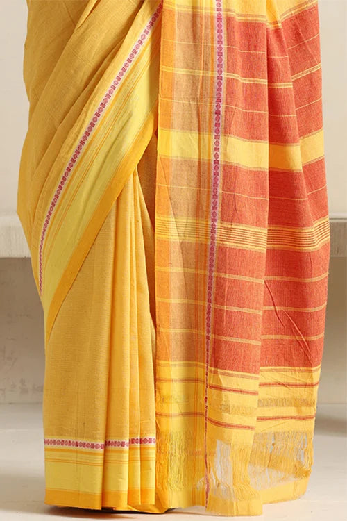 Punarjeevana Mango Body Yellow  Border Reversible Anne Hejje