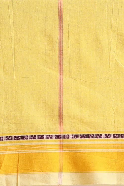 Punarjeevana Off White Body  Yellow Border Reversible Anne Hejje