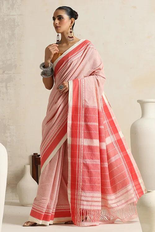 Punarjeevana Peach Body Off White Border Reversible Anne Hejje