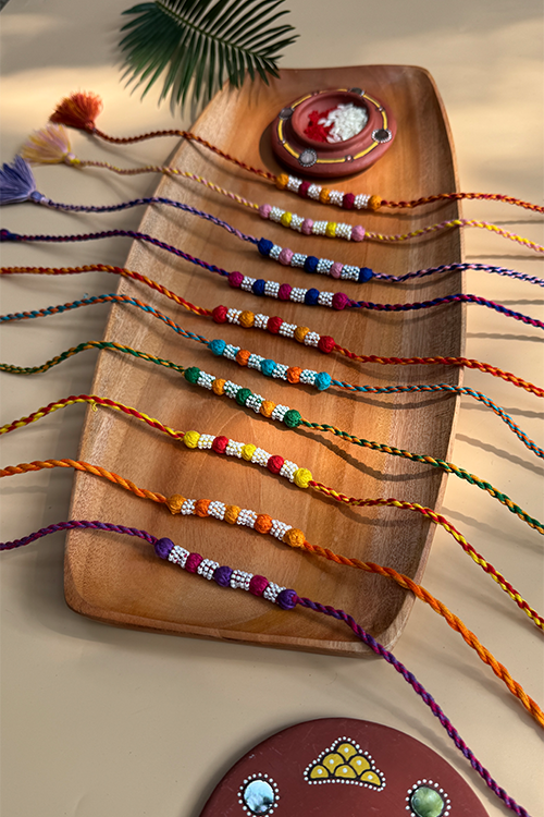 Antarang- Navrang Bead Rakhis- Set Of 10
