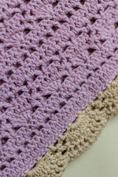 Samoolam Aakarsha Lavender Boat - Neck Blouse