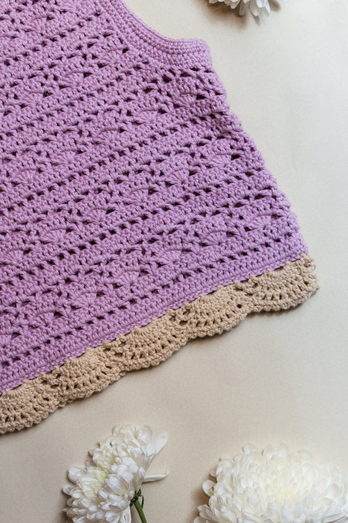 Samoolam Aakarsha Lavender Boat - Neck Blouse