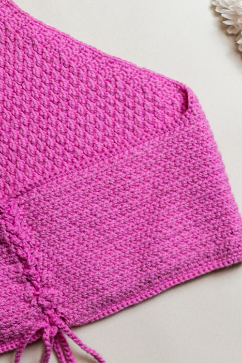 Samoolam Aakarsha Pink - Halter Neck Blouse