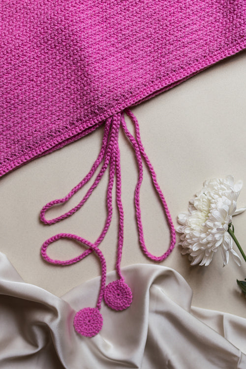 Samoolam Aakarsha Pink - Halter Neck Blouse