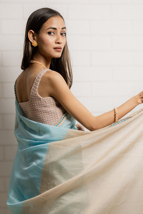 Samoolam Aakarsha Brown - Square Neck Blouse