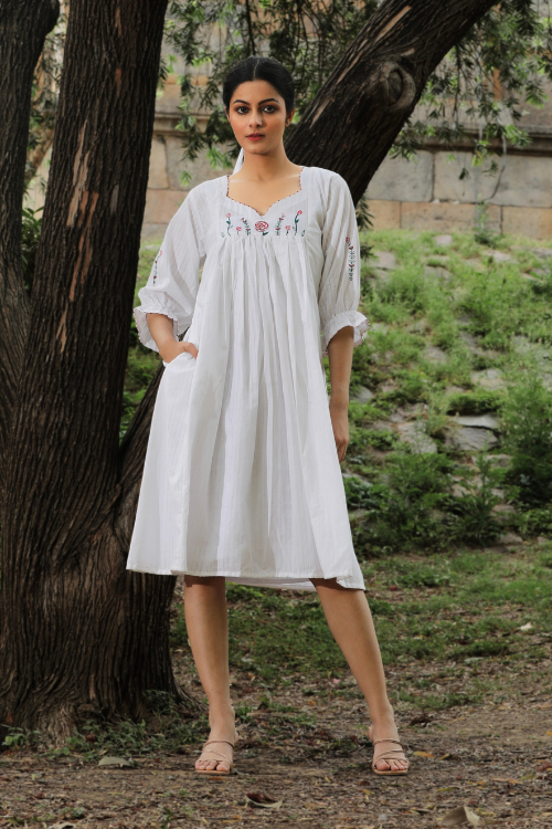 Bebaak Jasmin Handpainted & Handwoven Dress