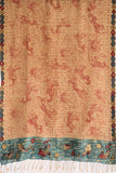 Natural Dye Hand-Painted Kalamkari Silk Stole