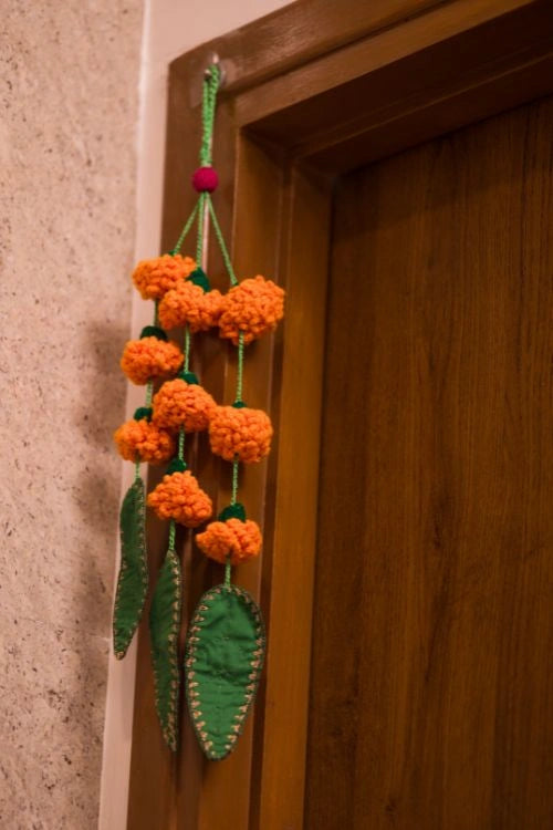 Samoolam Kesari Bloom Door Side Hanging (Set Of 2)