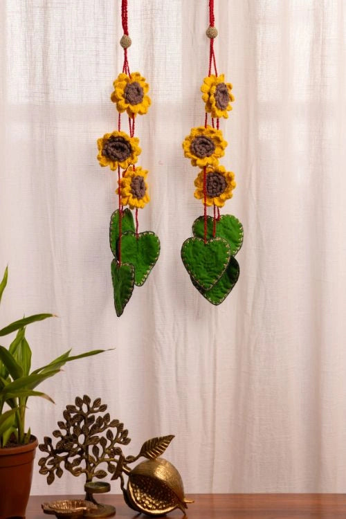 Samoolam Surajmukhi Door Side Hanging (Set Of 2)