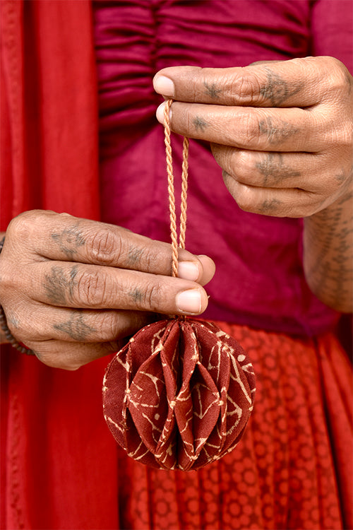 Okhai 'Nutcracker' Pure Cotton Hand Embroidered Christmas Ornament