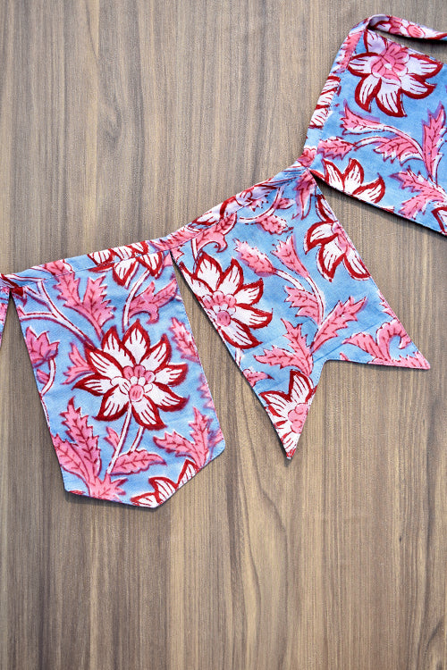 Okhai 'Grinch' Hand Block Printed Cotton Bunting