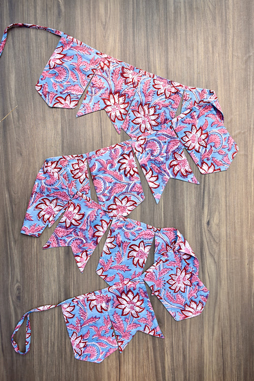 Okhai 'Grinch' Hand Block Printed Cotton Bunting