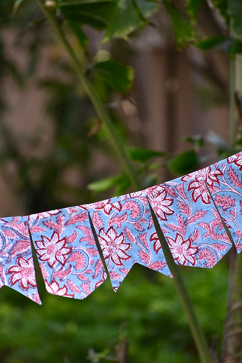 Okhai 'Grinch' Hand Block Printed Cotton Bunting