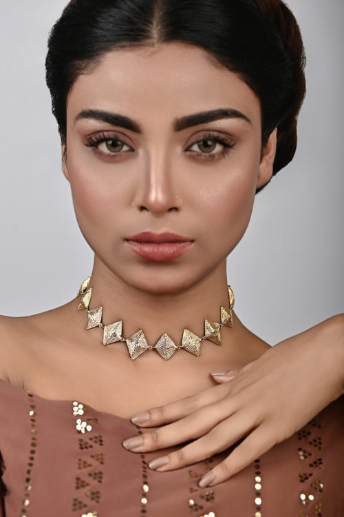 Miharu Roshni  Dokra Collar Necklace