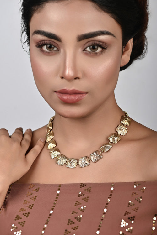 Miharu Nandini Dokra Collar Necklace