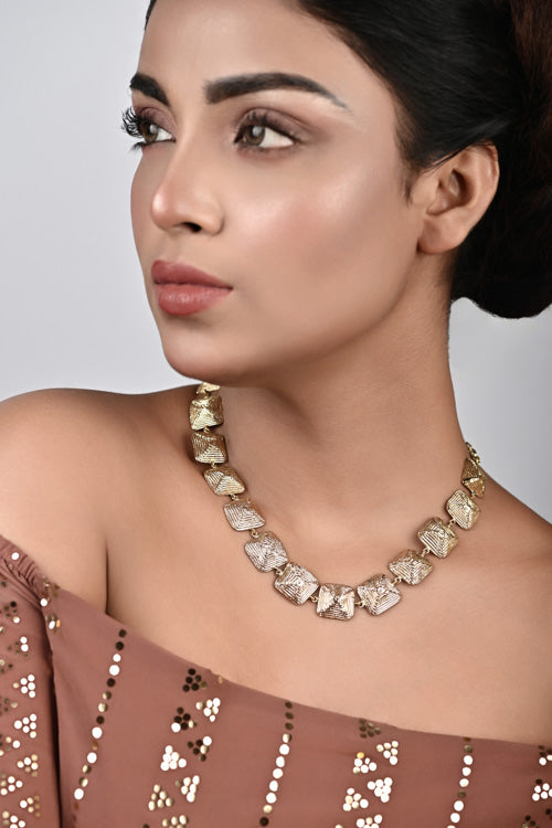 Miharu Nandini Dokra Collar Necklace