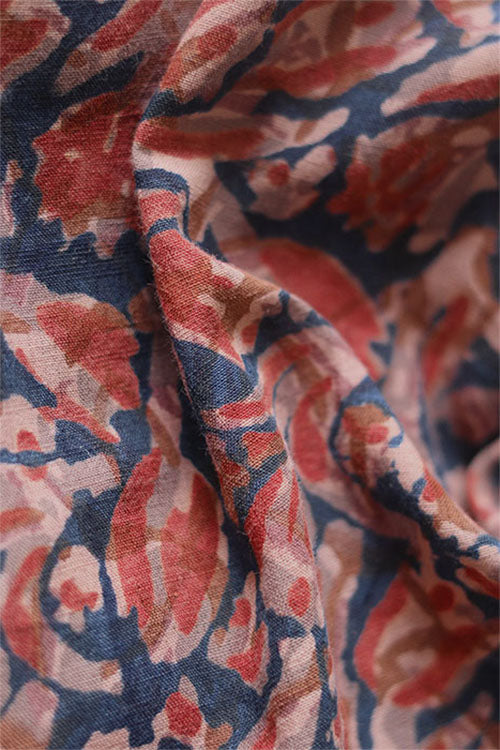 Creative Bee Natural Dye Block Print Cotton Fabric x 0.50 Meter