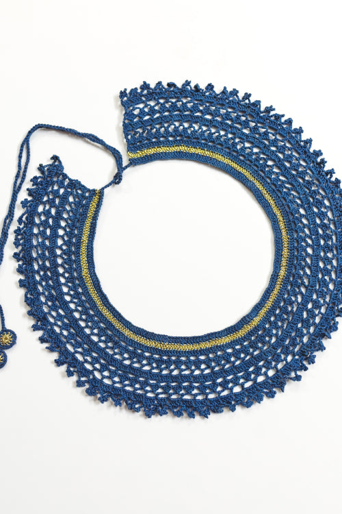 Samoolam Handmade Lace Collar Necklace ~ Teal