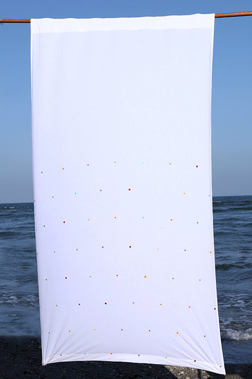 Okhai 'Delusion' Hand Embroidered Mirror Work Curtain