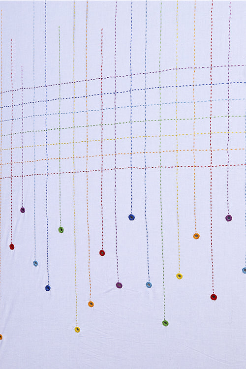 Okhai 'Rave' Hand Embroidered Mirror Work Curtain