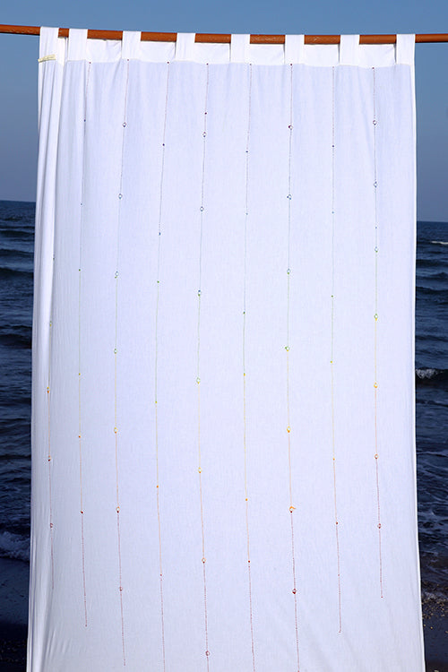 Okhai 'Envision' Hand Embroidered Mirror Work Curtain