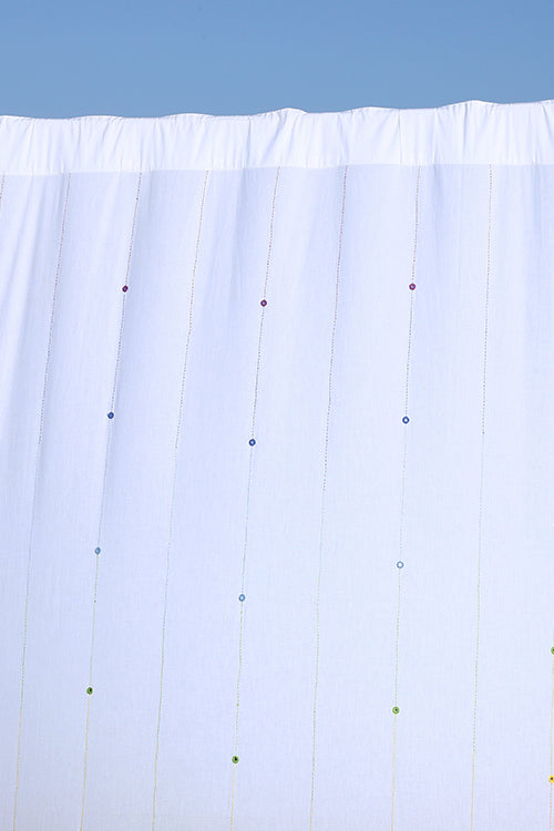 Okhai 'Envision' Hand Embroidered Mirror Work Curtain