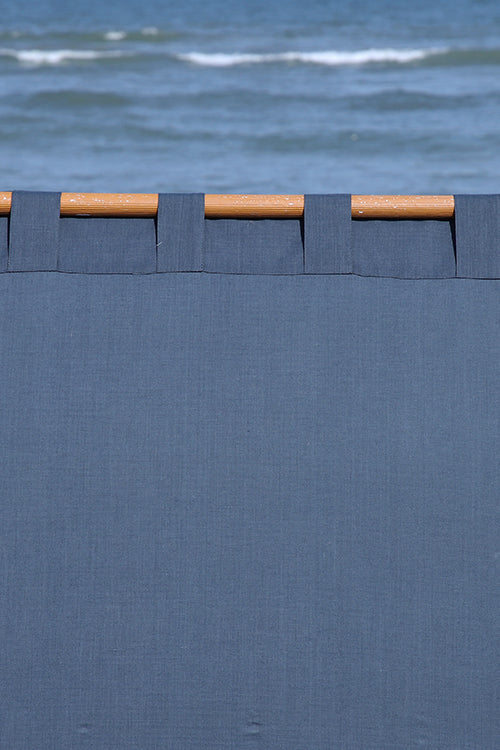 Okhai 'Steel' Hand Embroidered Mirror Work Curtain