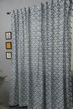 Sargasso Blue Hand Block Printed Door Curtain