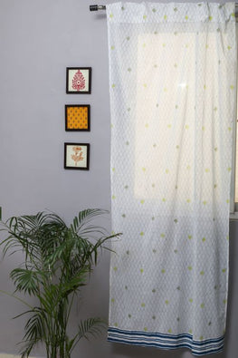 Diamond Dot Hand Block Printed Door Curtain