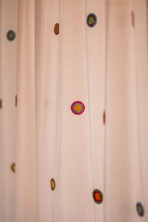Prakriti Door Curtain ~ Mandala ~ Dusty Pink