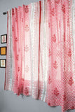 Blast Colour Red Hand Block Printed Window Curtain