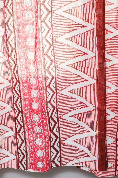 Sooti Syahi Geometric Romance Hand Block Printed Window Curtain