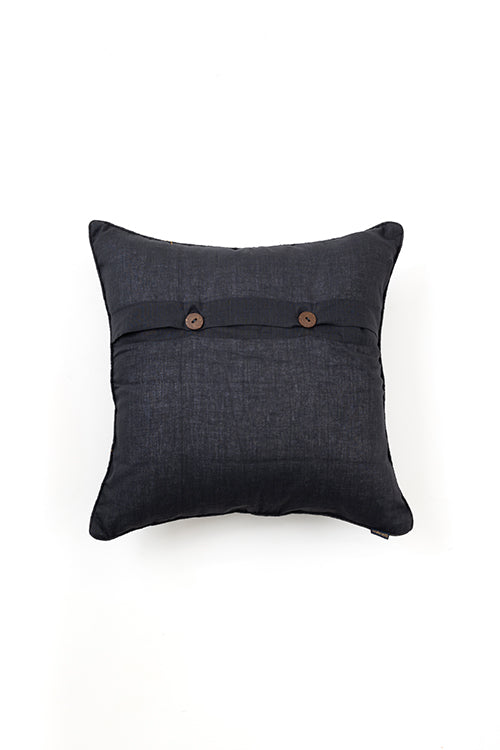 Hand Woven Cotton Black Cushion Cover