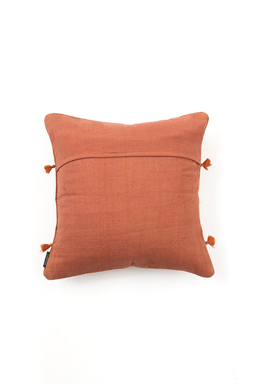 Hand Woven Rust Cotton Cushion Cover