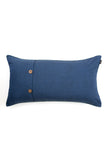 Blue Hand-Woven Cotton Cushion Cover