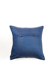 Navy Blue Hand Woven Cotton Cushion Cover