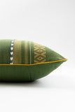 Hand Woven Olive Green Cotton Cushion Cover