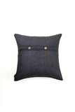 Black Hand Woven Cotton Cushion Cover