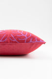 Bright Pink Hand Woven Cotton Cushion Cover