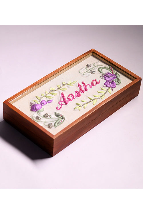 Ace The Space Handcrafted Aastha Name Trinket Box
