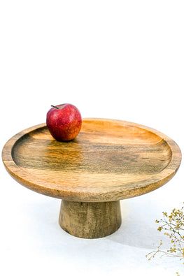 Ace The Space Handcrafted Mango Wood Cake Stand