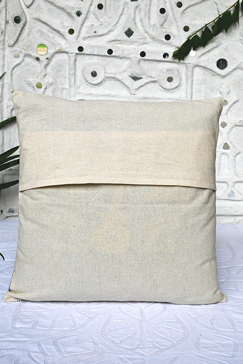 Okhai "Sunflowers" Hand-Embroidered Pure Cotton Cushion Cover