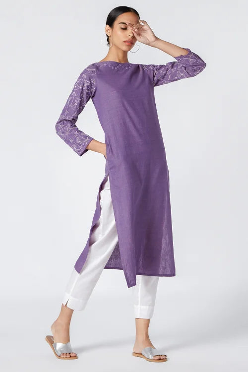 Okhai 'Lyana' Embroidered Cotton Handloom Kurta | Rescue