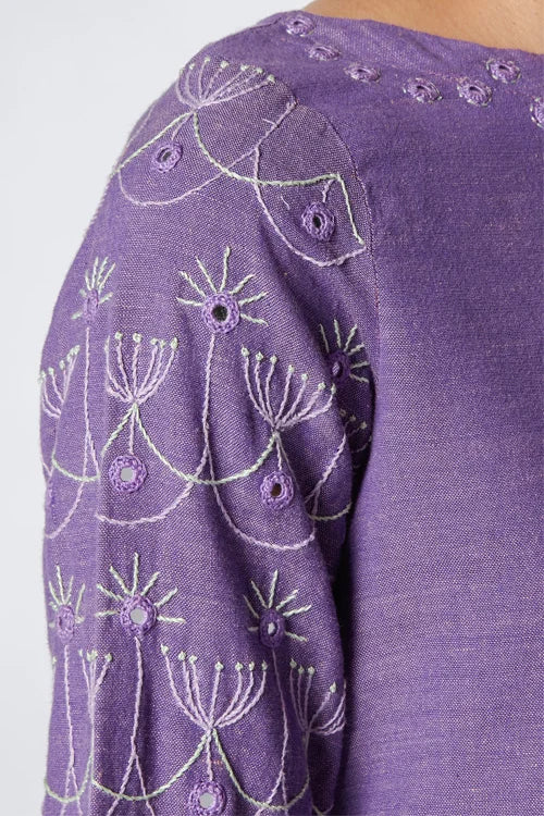 Okhai 'Lyana' Embroidered Cotton Handloom Kurta | Rescue