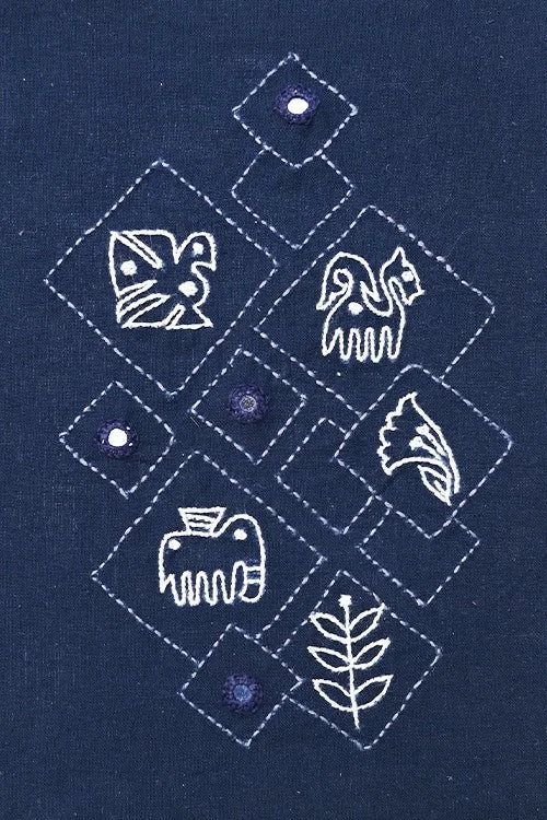 Okhai 'Reimagined' Hand Embroidered Applique Mirror Work Diary