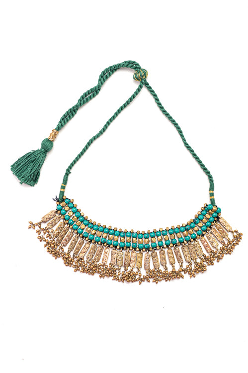 Miharu Aria Brass Beaded Necklace