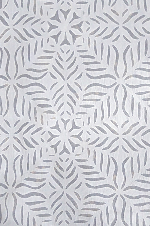 Okhai 'Celeste' Pure Cotton Applique Work Bed Cover without Pillow