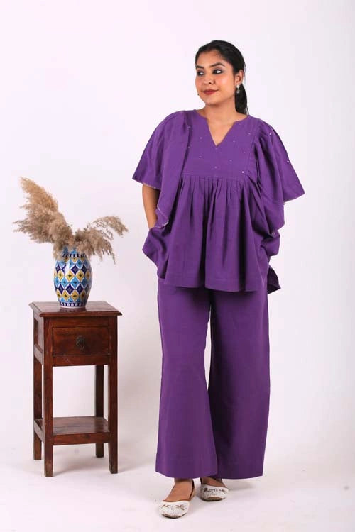 Urmul Desert Crafts- "DESERT DRAPE" Handloom Ruffle Top