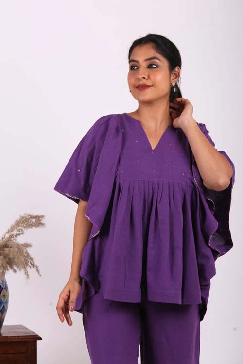 Urmul Desert Crafts- "DESERT DRAPE" Handloom Ruffle Top