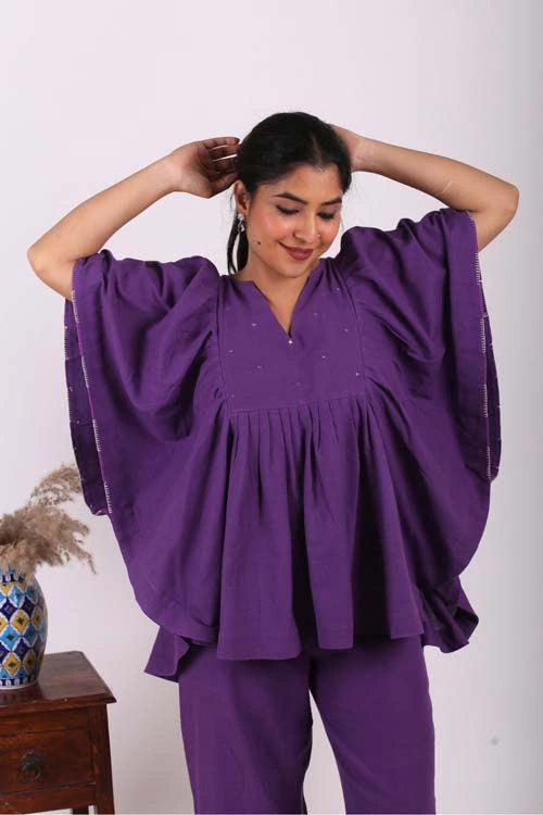 Urmul Desert Crafts- "DESERT DRAPE" Handloom Ruffle Top